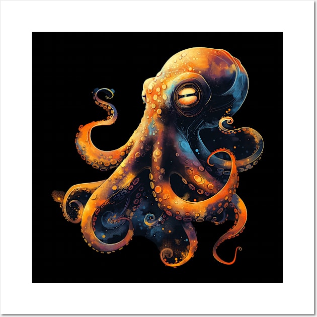 Cosmic Octopus Wall Art by PixelPusherArt